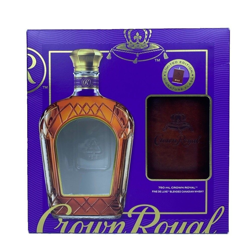 Crown Royal Whisky Limited Edition Signature Leather Flask Brand New